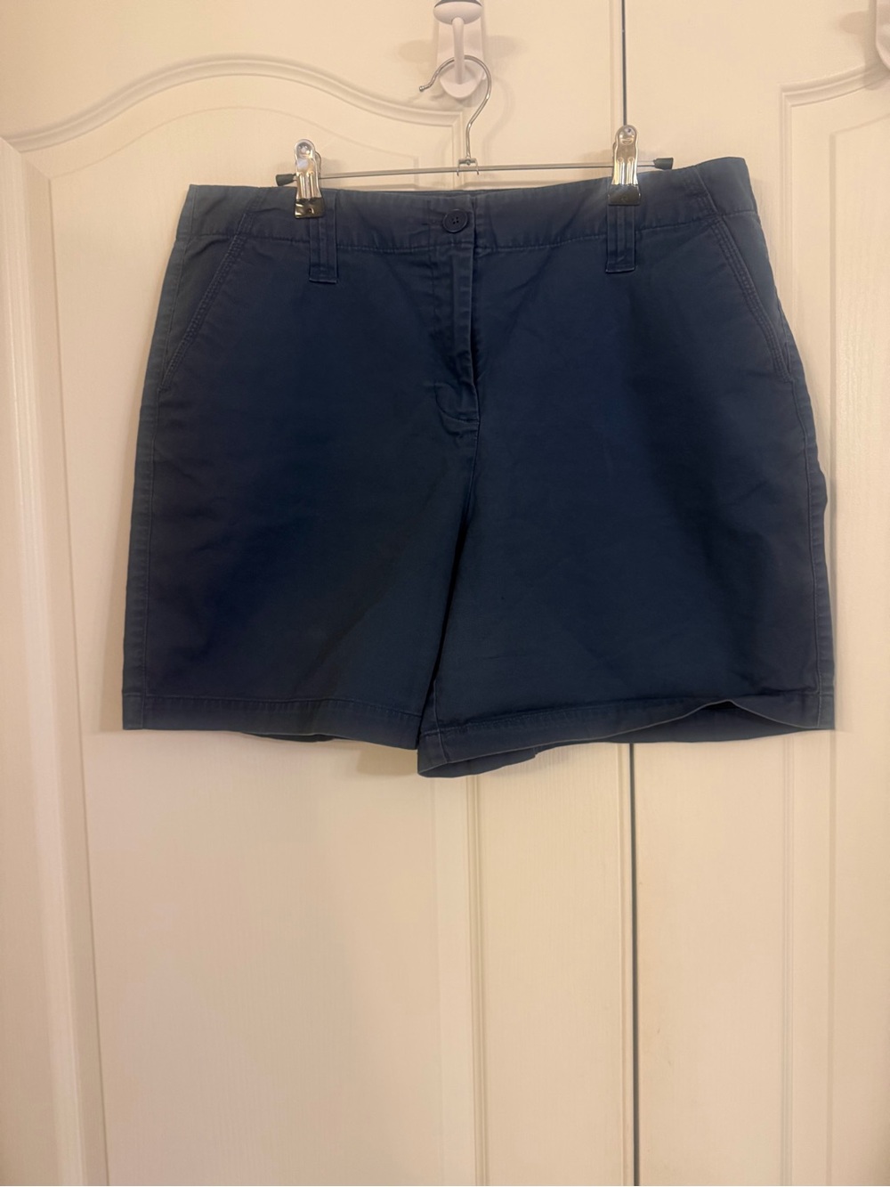 Talbots Navy Chino Bermuda Shorts stretch